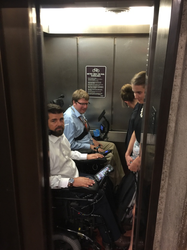 Quad Tetris with Minnesota's Rob Wudlick inside a metro elevator.